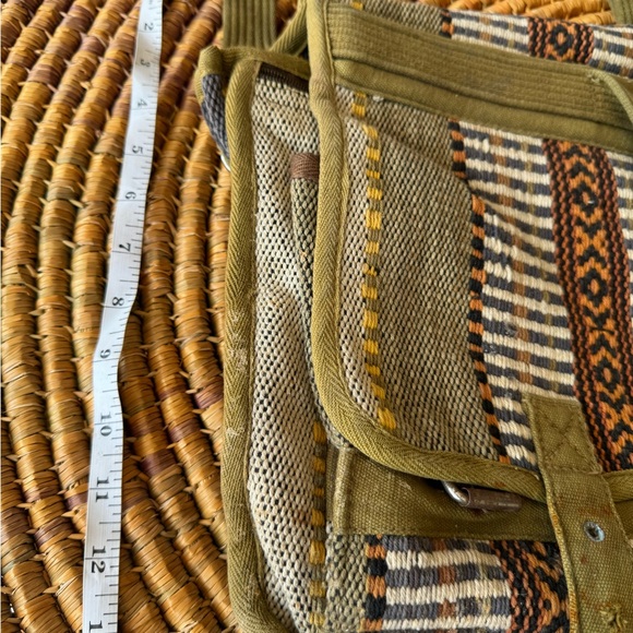 Vintage style made in India boho cotton multi colour crossbody bag… - Picture 3 of 5